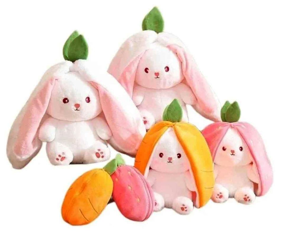 peluche conejo fresa y zanahoria